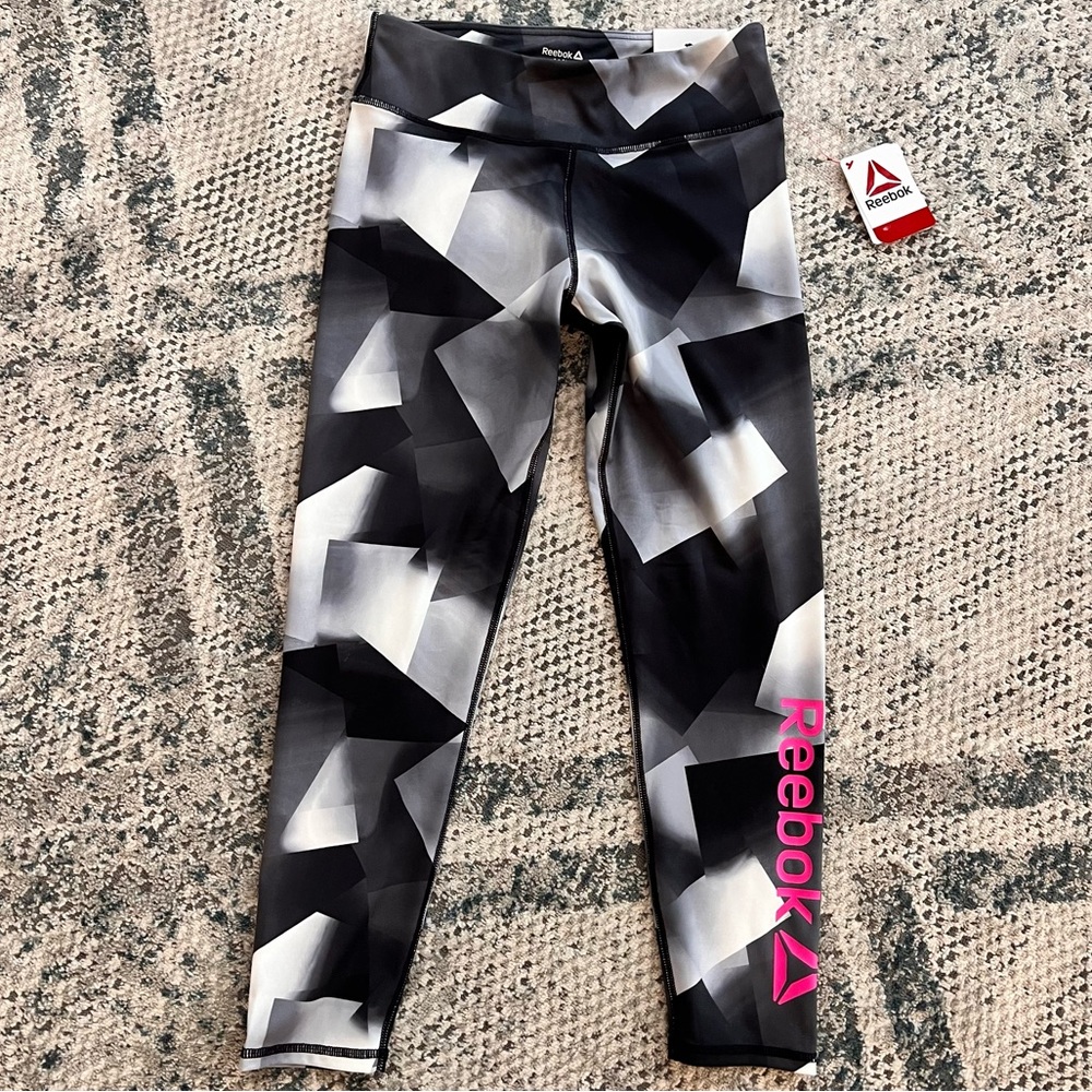 Reebok Girl's Active Ethereal Ombre Capri Legging Size xl 14/16 Mid rise Cropped